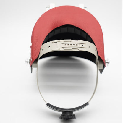 Tiger Scoop - White On Red Leather