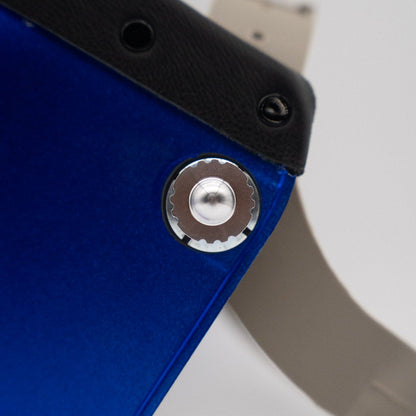 Tiger Scoop - Blue On Black Leather